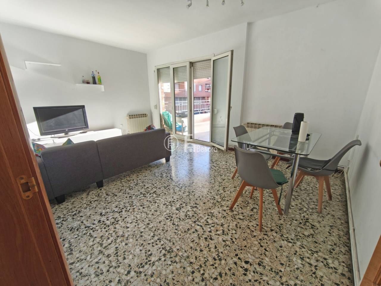 Sala d'estar de Pis en venda en  Lleida Capital amb Calefacció, Terrassa i Moblat