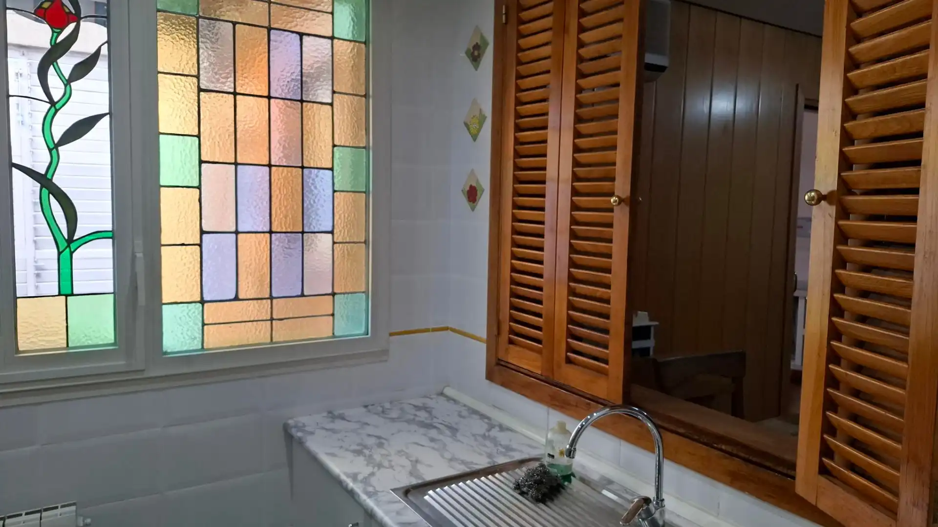 Badezimmer von Dachboden zum Verkauf in Madrid mit Klimaanlage, Heizung und Parkett