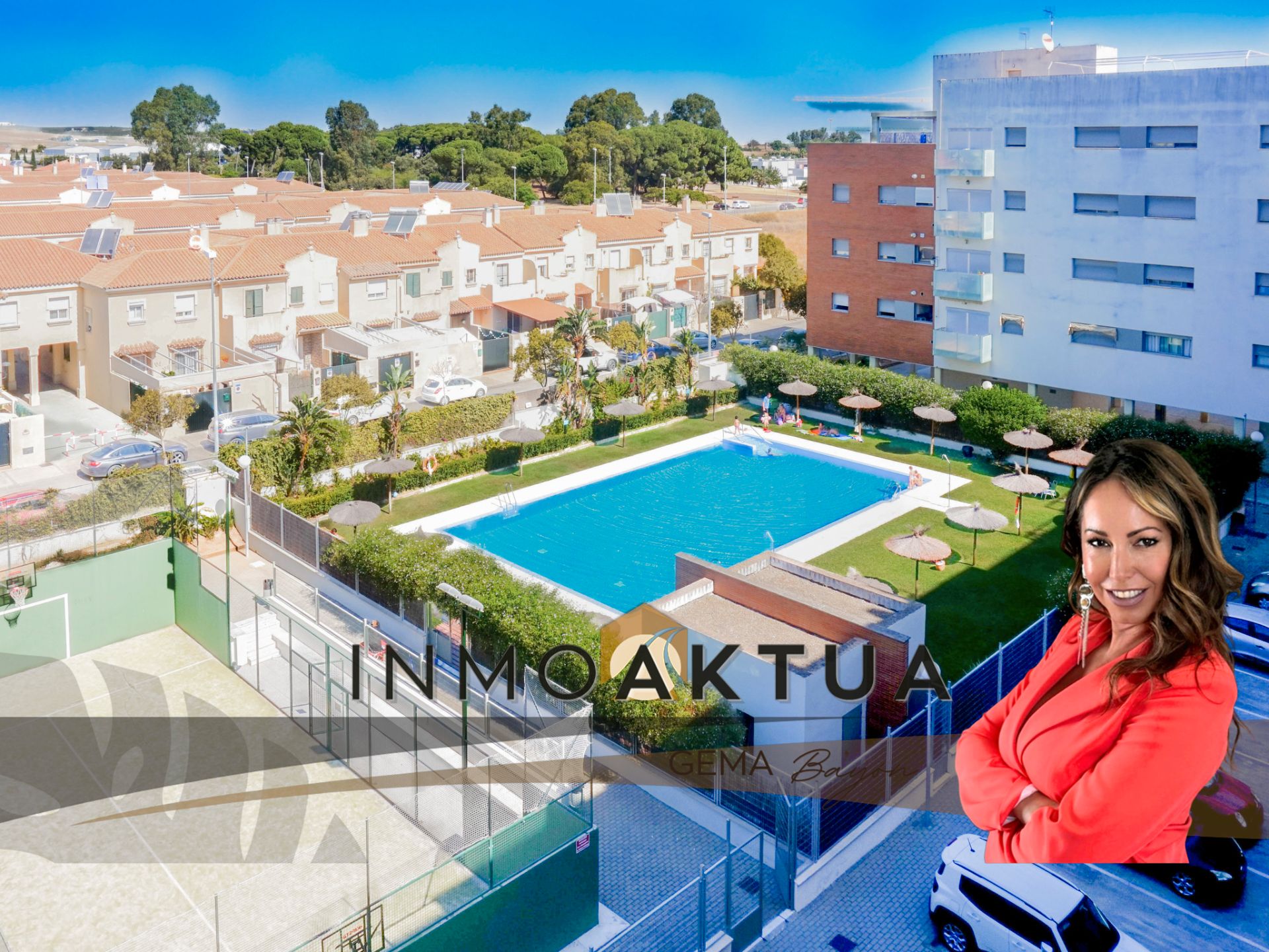 Vista exterior de Piso de alquiler en Jerez de la Frontera con Aire acondicionado, Terraza y Piscina comunitaria