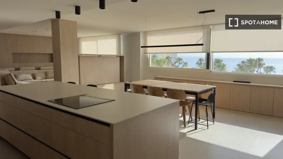 Küche von Wohnungen zur untervermieten in Alicante / Alacant mit Klimaanlage, Terrasse und Möbliert