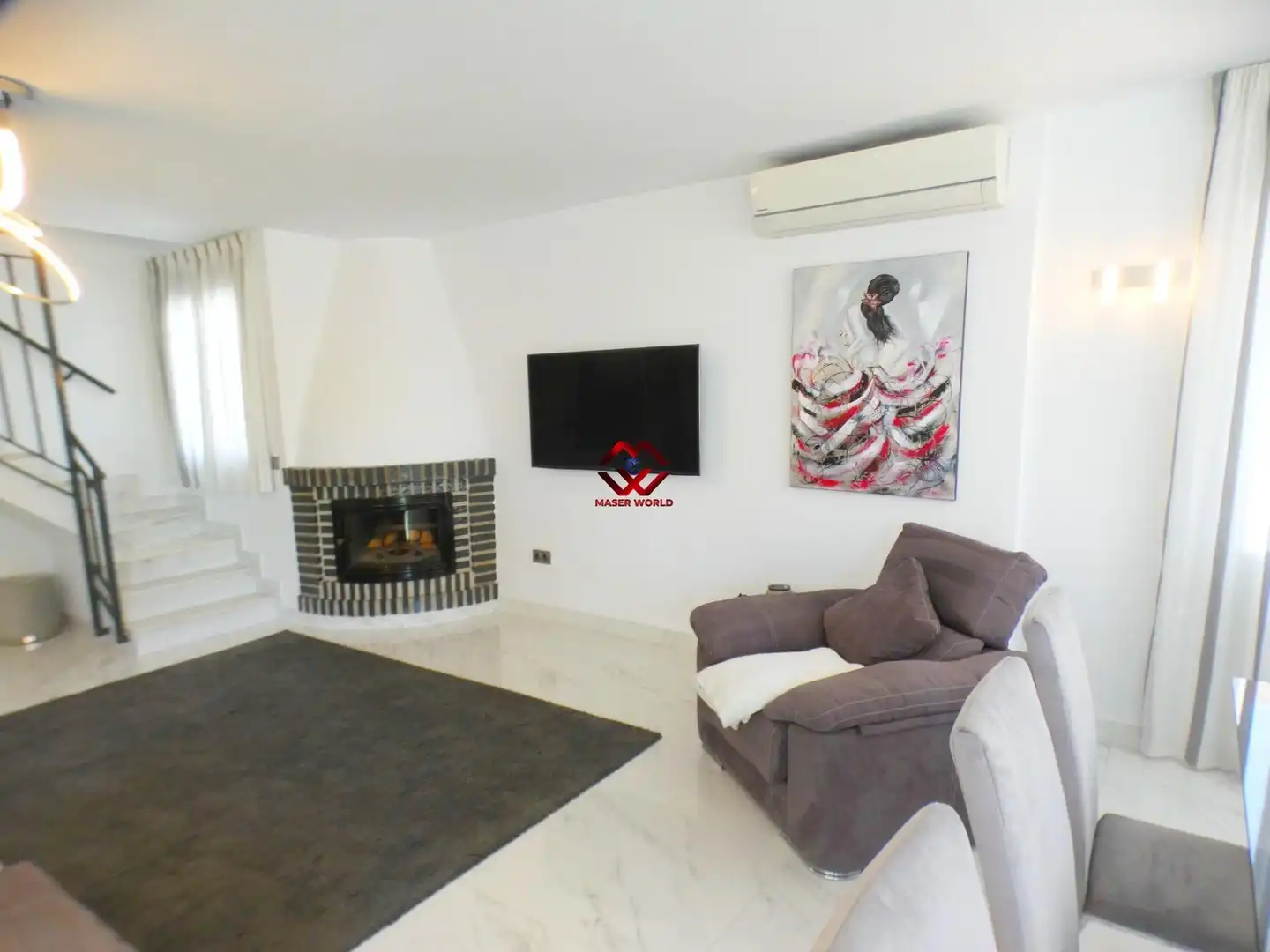 Sala d'estar de Casa o xalet en venda en Mazarrón amb Aire condicionat, Calefacció i Terrassa
