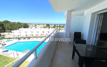 Terrace of Flat for sale in Sant Josep de sa Talaia  with Air Conditioner, Private garden and Swimming Pool