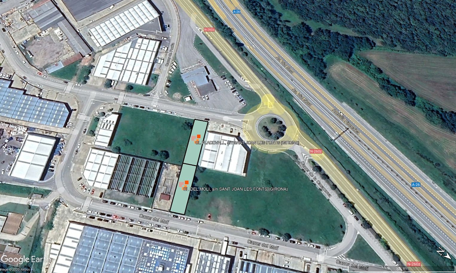 Exterior view of Industrial land for sale in Sant Joan Les Fonts