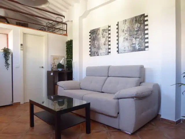 Wohnzimmer von Wohnungen zur Miete in Málaga mit Klimaanlage, Möbliert und Waschmaschine