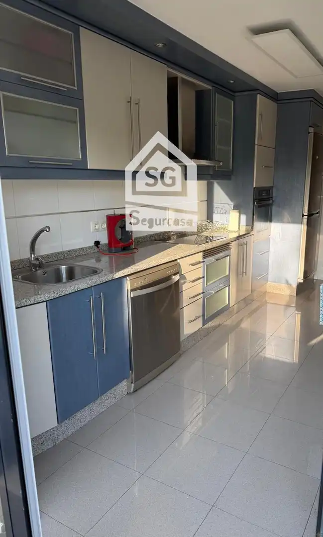 Kitchen of Flat for sale in Ourense Capital   with Heating, Terrace and Storage room
