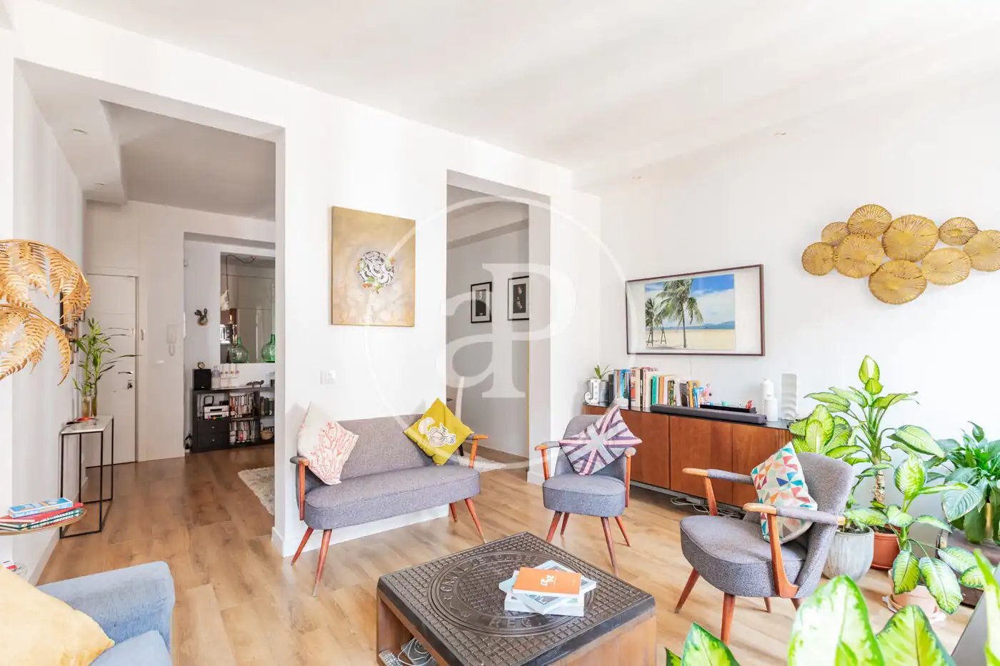 Sala de estar de Piso en venta en Madrid con Aire acondicionado y Balcón