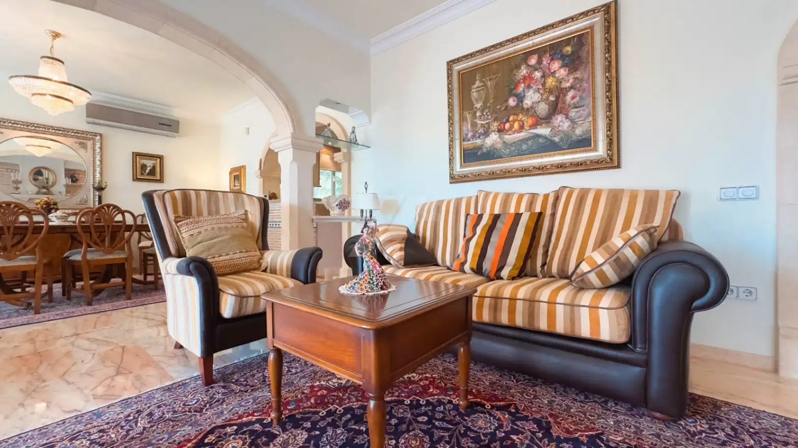 Sala de estar de Casa o chalet en venta en Moraira con Aire acondicionado, Calefacción y Jardín privado