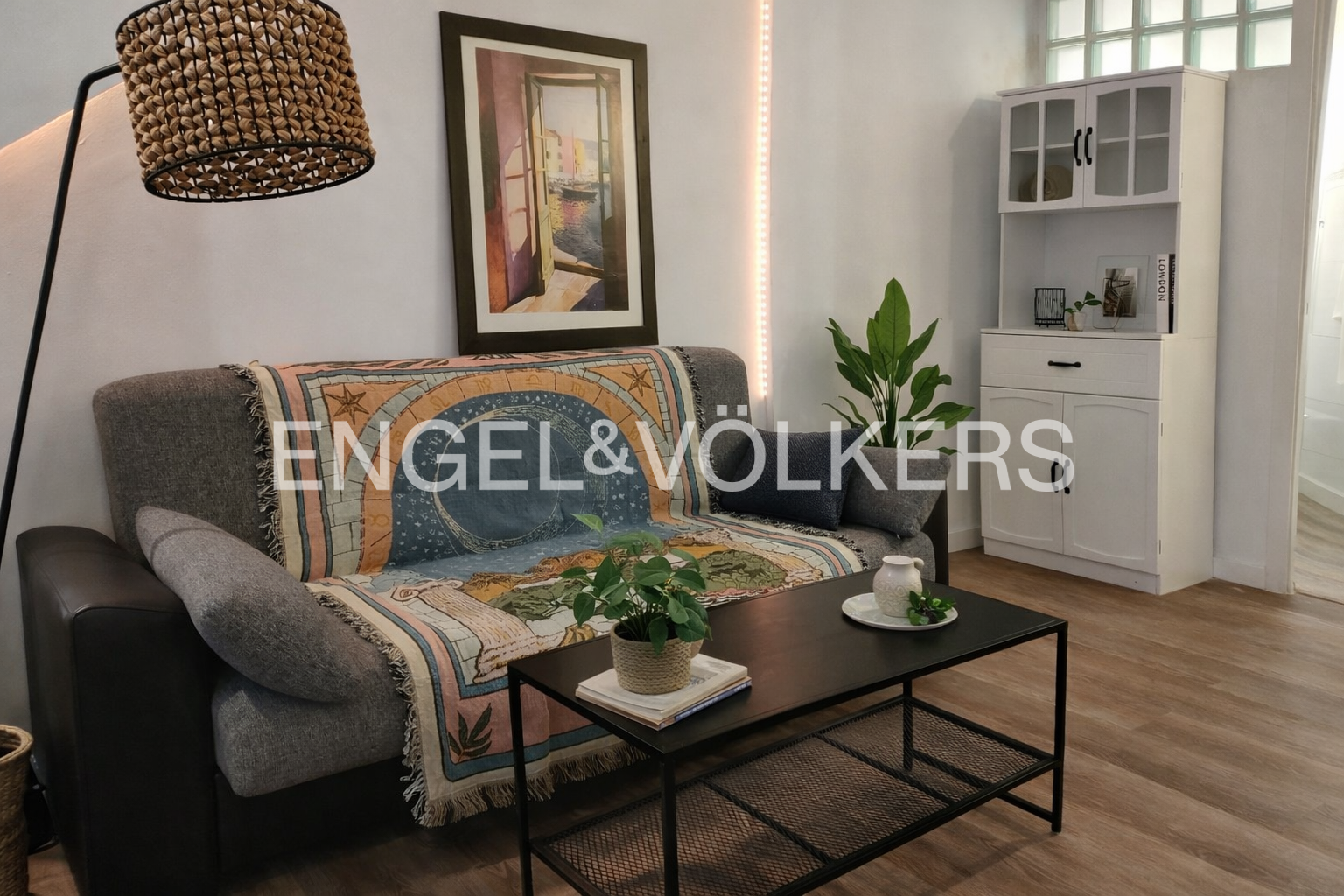 Sala de estar de Piso de alquiler en  Valencia Capital con Aire acondicionado, Calefacción y Parquet