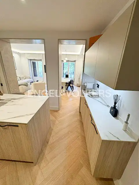 Kitchen of Flat for rent in Madrid  with Air Conditioner, Heating and Furnished