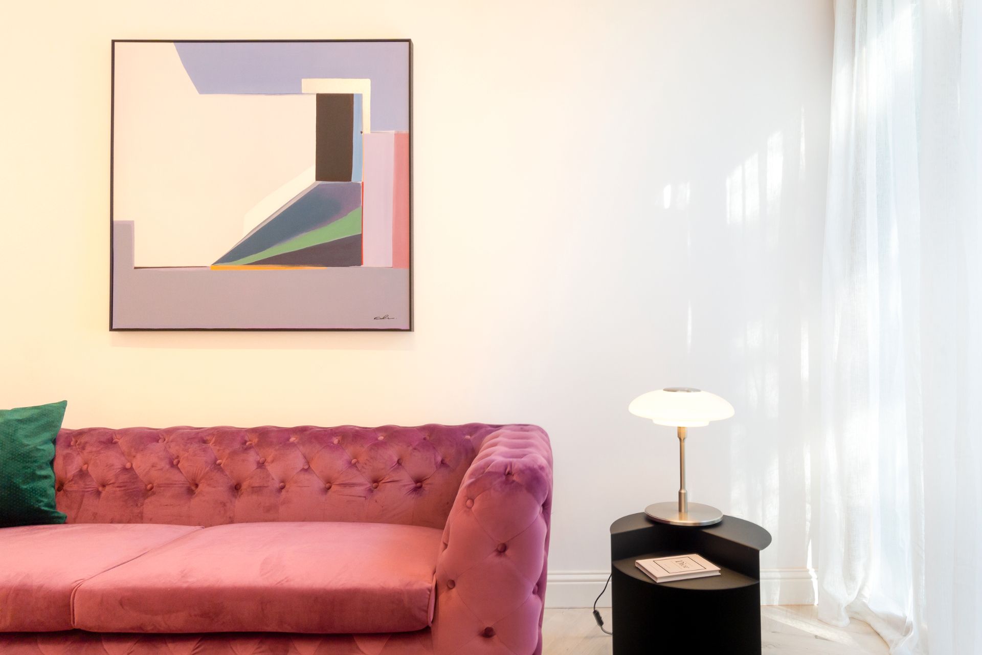 Sala d'estar de Pis de lloguer en  Barcelona Capital amb Moblat, Forn i Rentadora