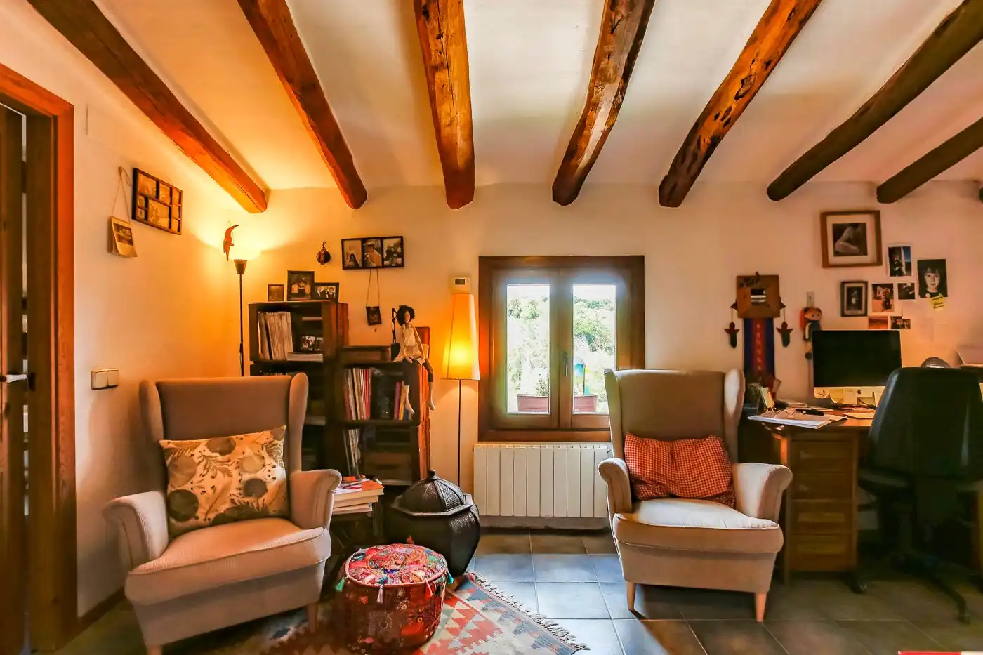 Sala d'estar de Finca rústica en venda en Sarral amb Calefacció, Jardí privat i Terrassa