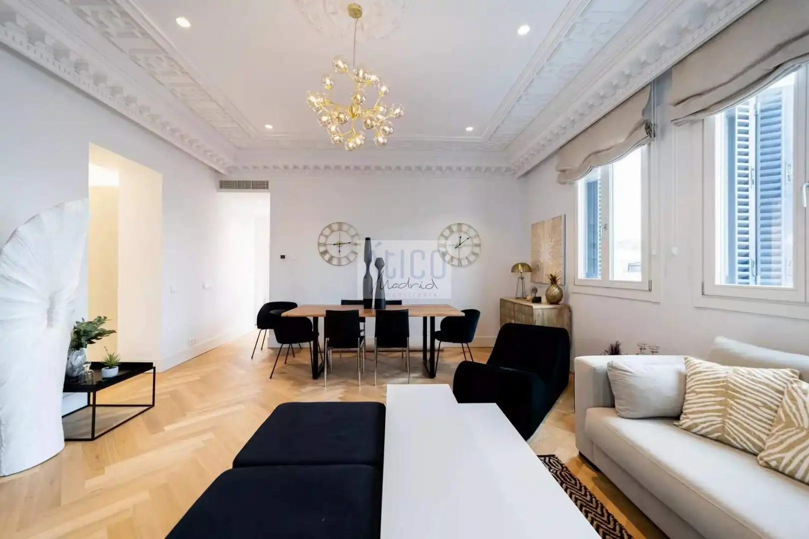 Sala d'estar de Àtic de lloguer en Madrid amb Aire condicionat, Calefacció i Terrassa