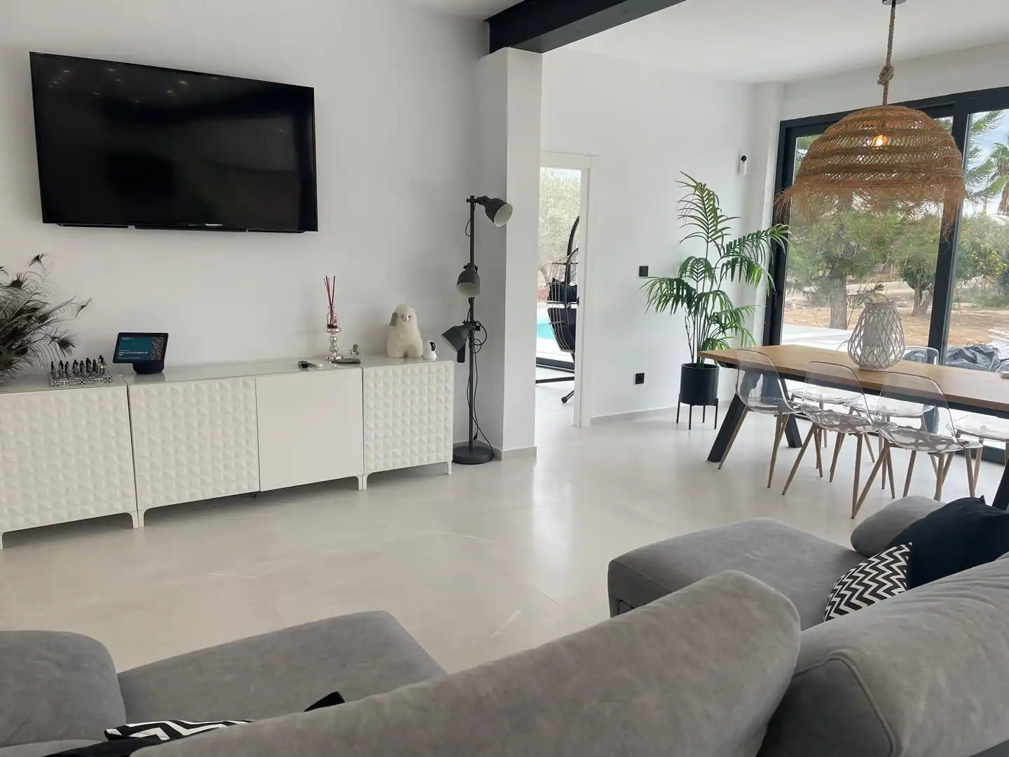 Sala d'estar de Casa o xalet en venda en Elche / Elx amb Aire condicionat, Terrassa i Traster