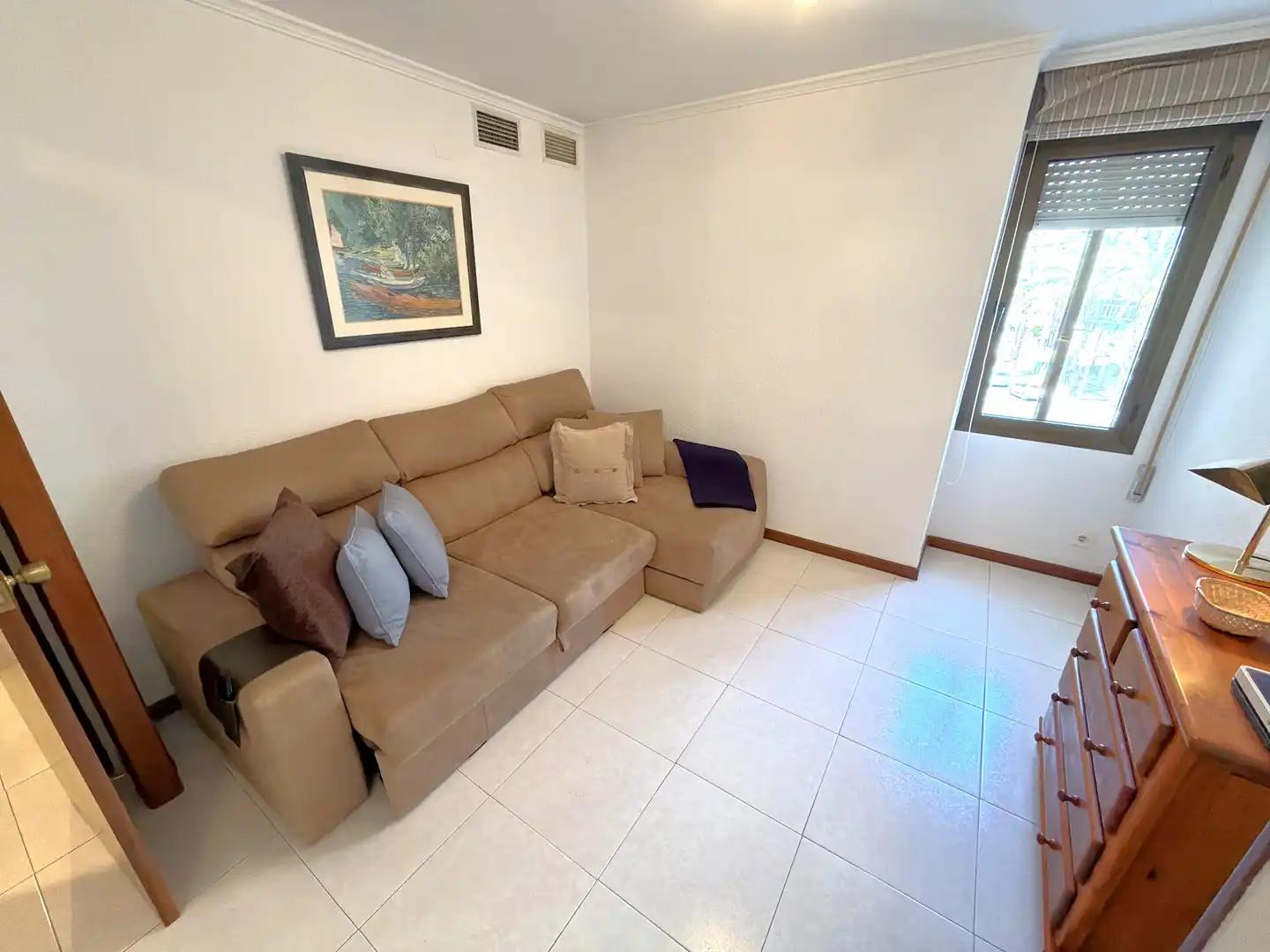 Sala de estar de Piso de alquiler en Alicante / Alacant con Aire acondicionado, Terraza y Amueblado
