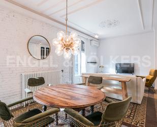 Dining room of Apartment to rent in  Barcelona Capital  with Air Conditioner, Parquet flooring and Furnished