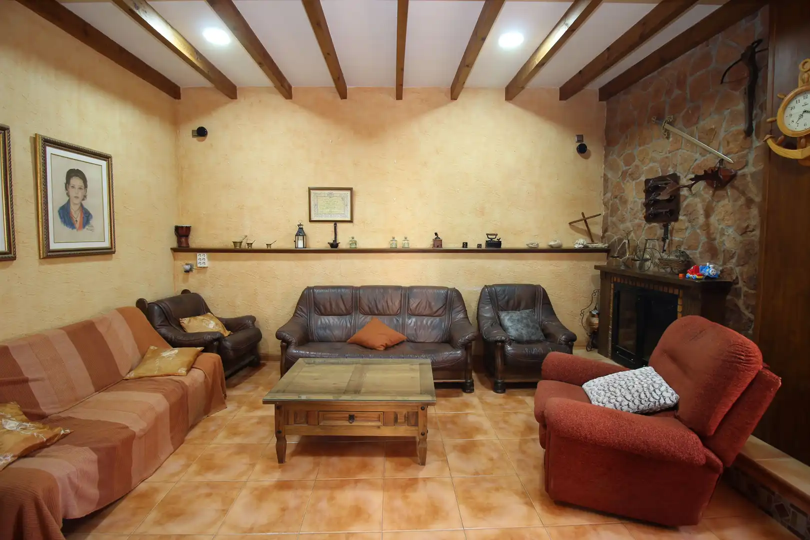 Sala de estar de Finca rústica en venta en Cartagena con Aire acondicionado, Jardín privado y Terraza