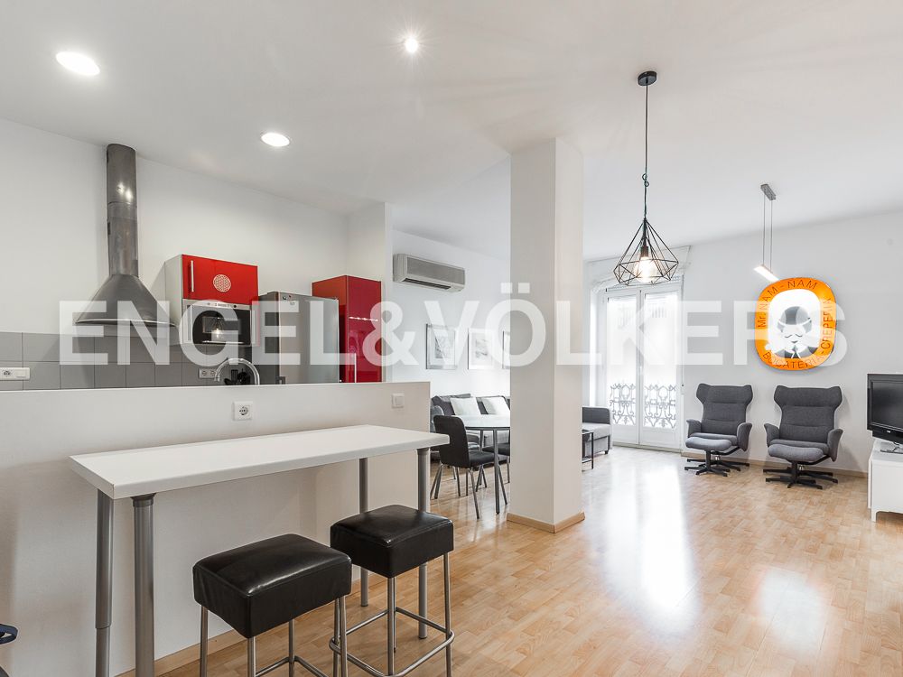 Cuina de Apartament de lloguer en  Valencia Capital amb Aire condicionat, Calefacció i Parquet