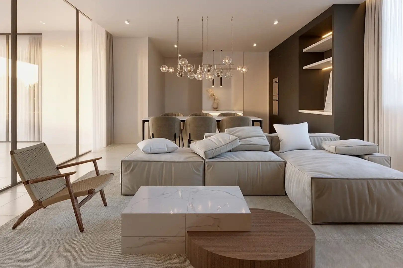 Sala de estar de Piso en venta en La Nucia con Aire acondicionado, Calefacción y Jardín privado