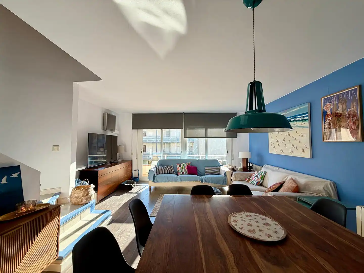 Sala de estar de Casa adosada de alquiler en Palamós con Terraza, Amueblado y Se aceptan mascotas