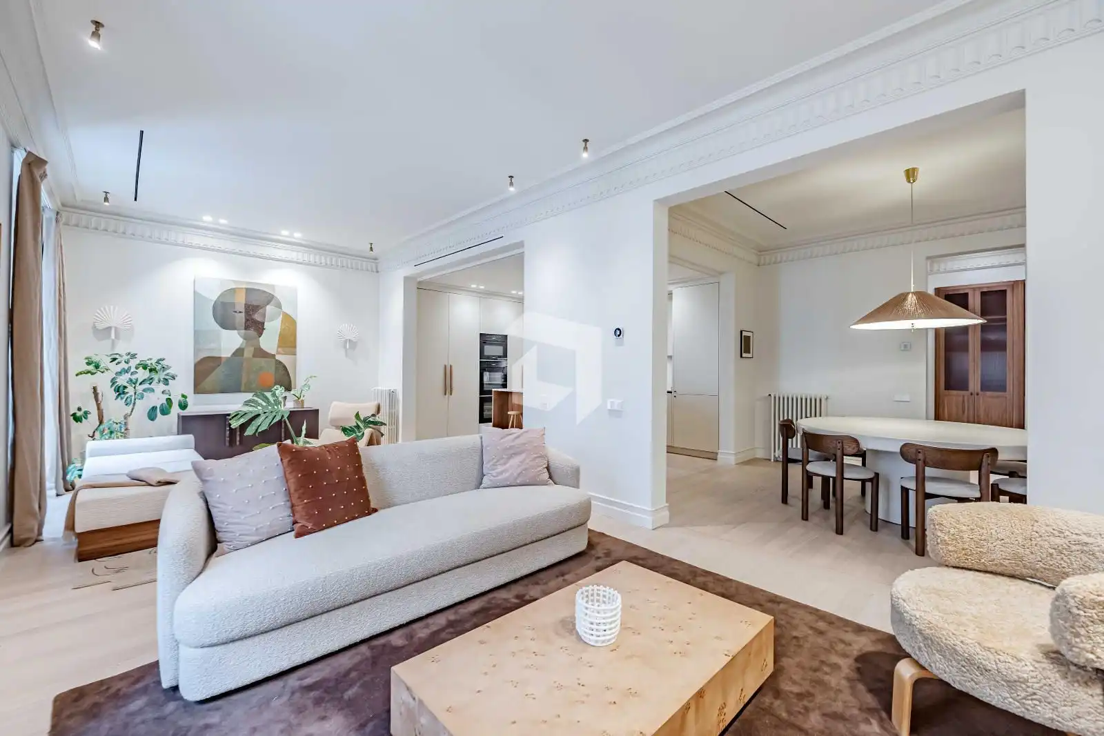 Wohnzimmer von Wohnung zum Verkauf in Madrid mit Klimaanlage, Heizung und Terrasse