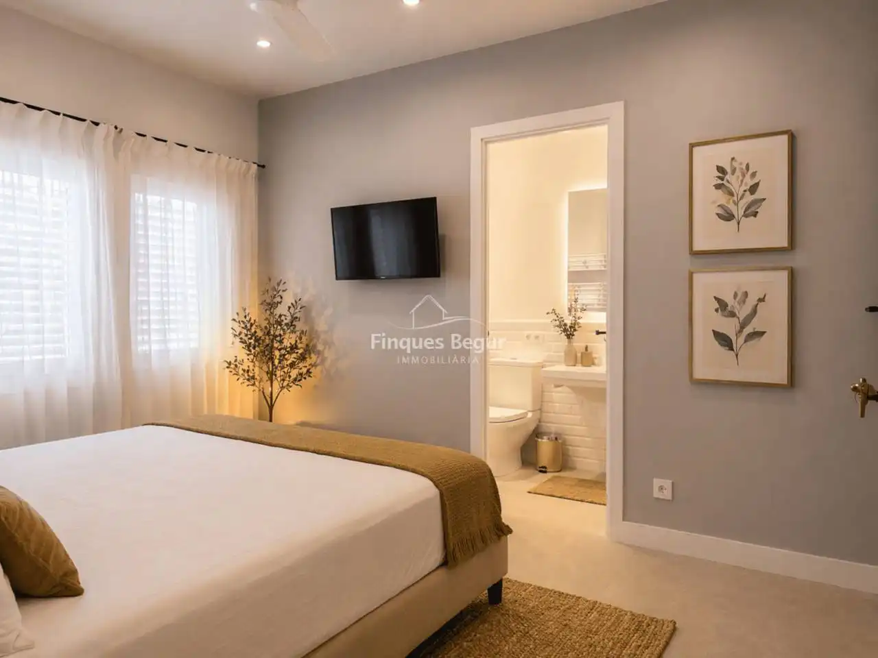 Bedroom of Apartments for sale in Begur  with Air Conditioner, Heating and Terrace
