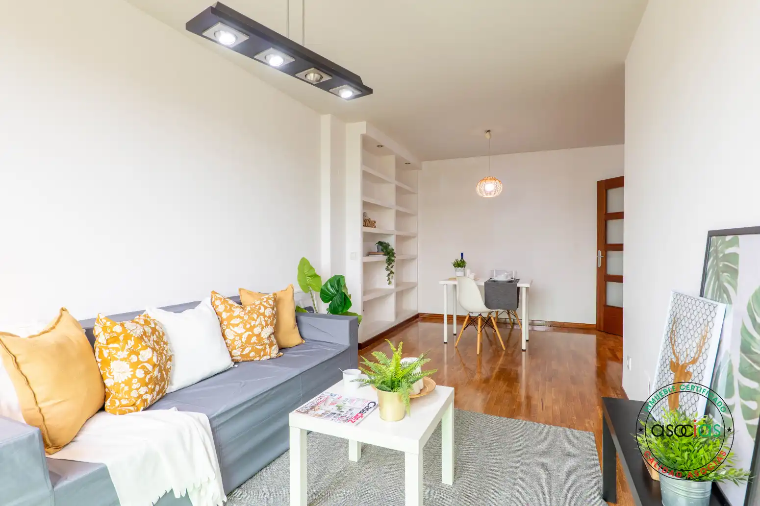 Living room of Flat for sale in Gijón   with Heating, Parquet flooring and Storage room