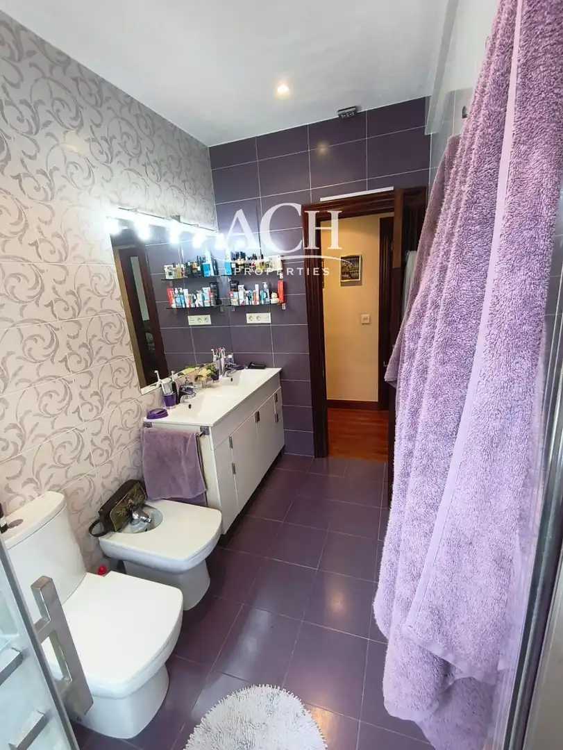Baño de Piso de alquiler en Bilbao  con Amueblado, Lavadora y TV