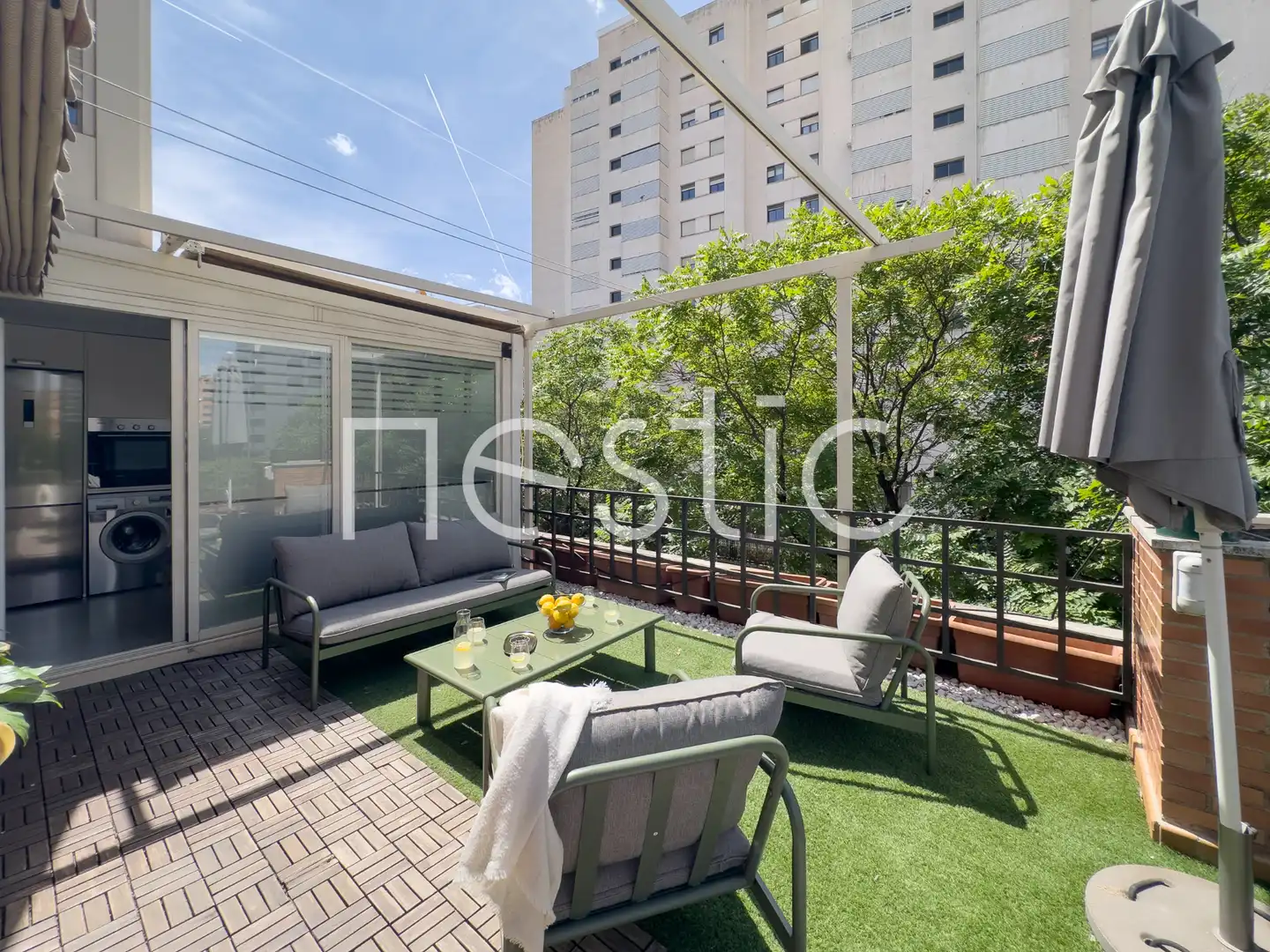 Terraza de Apartamento de alquiler en Madrid con Aire acondicionado, Calefacción y Terraza