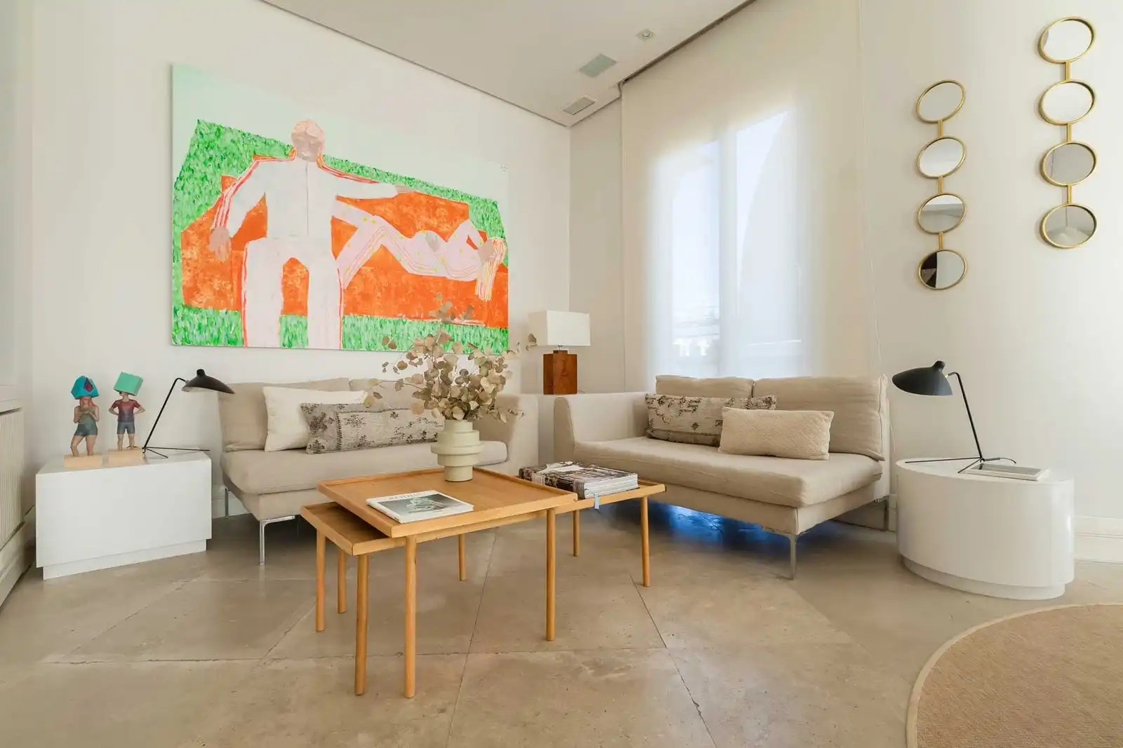 Sala de estar de Apartamento de alquiler en Madrid con Aire acondicionado, Calefacción y Amueblado