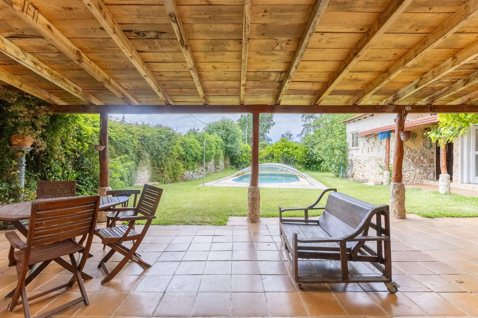 Terrassa de Finca rústica en venda en Salvaterra de Miño amb Aire condicionat, Calefacció i Jardí privat