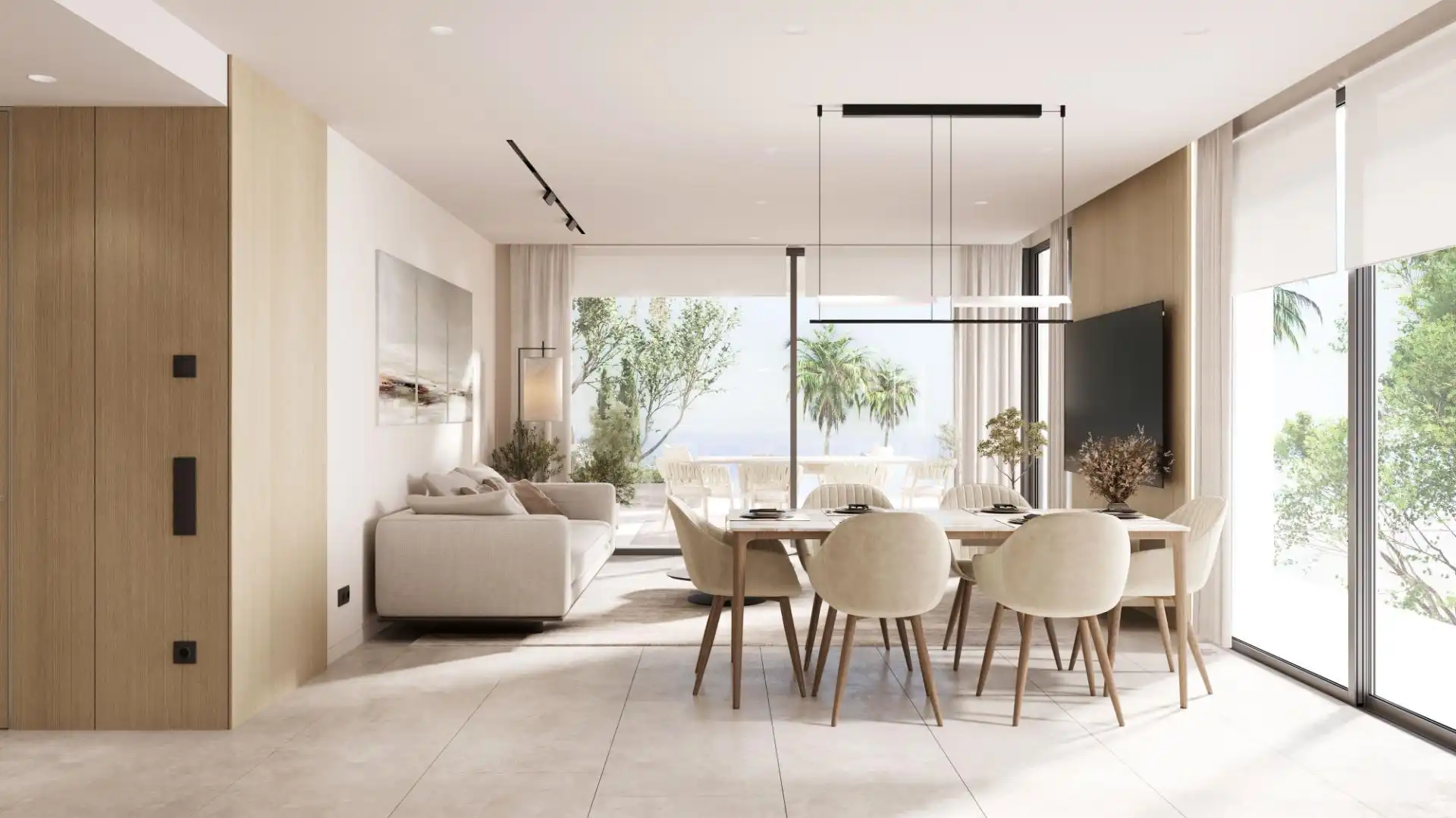 Living room of Apartments for sale in Estepona  with Air Conditioner, Heating and Private garden