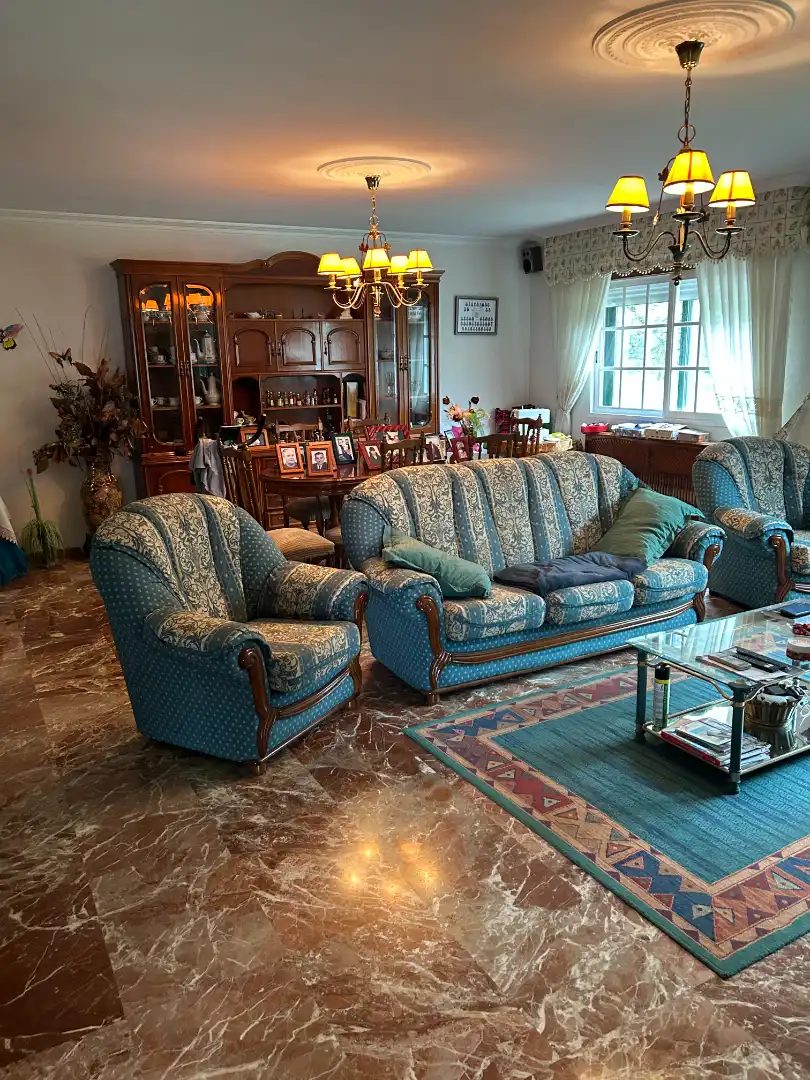 Wohnzimmer von Haus oder Chalet zum Verkauf in Poio mit Klimaanlage, Heizung und Terrasse