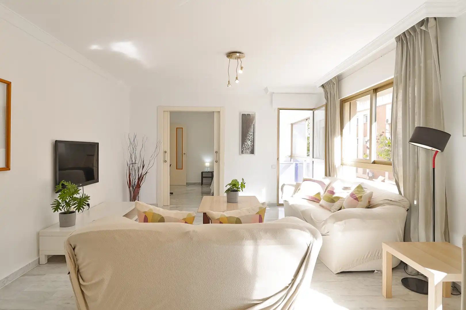 Sala de estar de Piso de alquiler en Málaga con Aire acondicionado, Amueblado y Internet