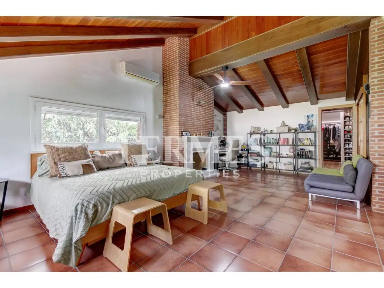 Schlafzimmer von Haus oder Chalet zur Miete in Castelldefels mit Klimaanlage, Privatgarten und Terrasse