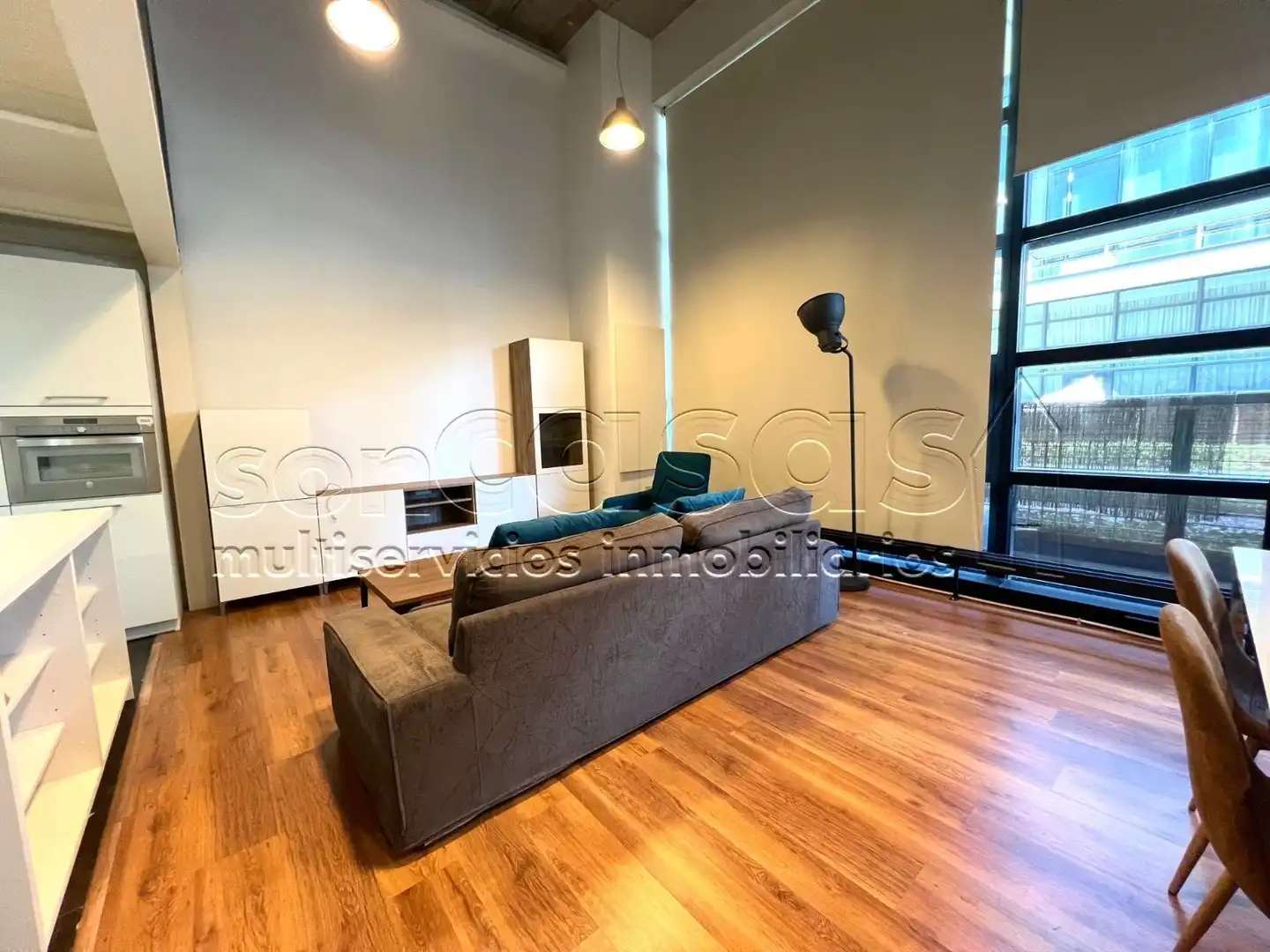 Wohnzimmer von Maisonette zur Miete in Alcobendas mit Klimaanlage, Heizung und Terrasse