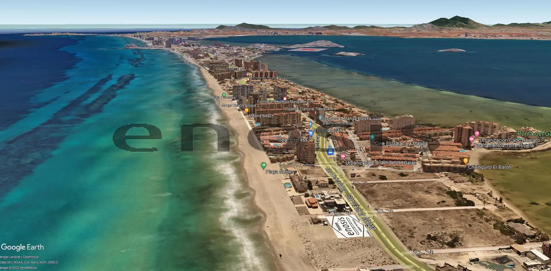 Vista exterior de Residencial en venda en La Manga del Mar Menor
