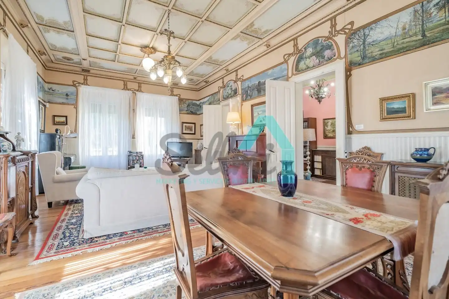 Dining room of Houses for sale in Pravia  with Heating, Private garden and Parquet flooring