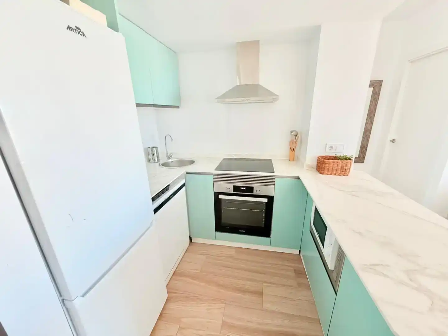 Kitchen of Flat for rent in Gandia  with Air Conditioner, Swimming Pool and Balcony