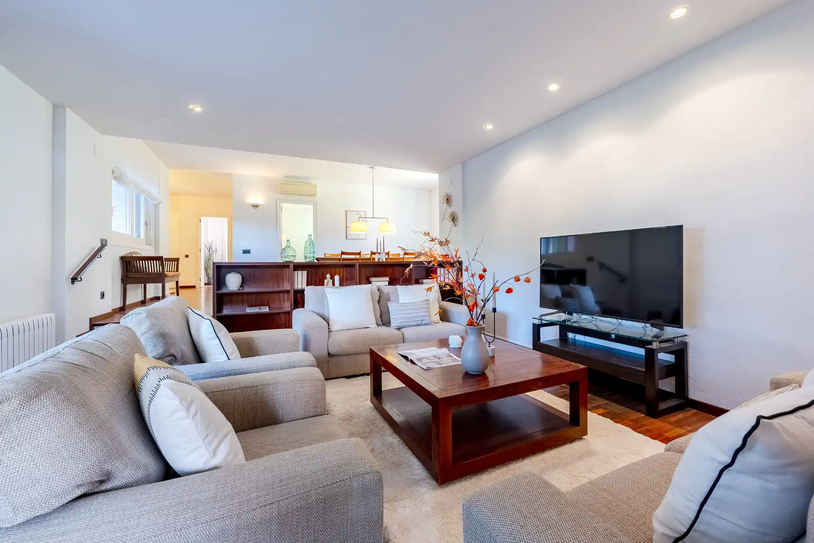 Living room of Flat for rent in Sant Andreu de Llavaneres  with Air Conditioner, Heating and Private garden