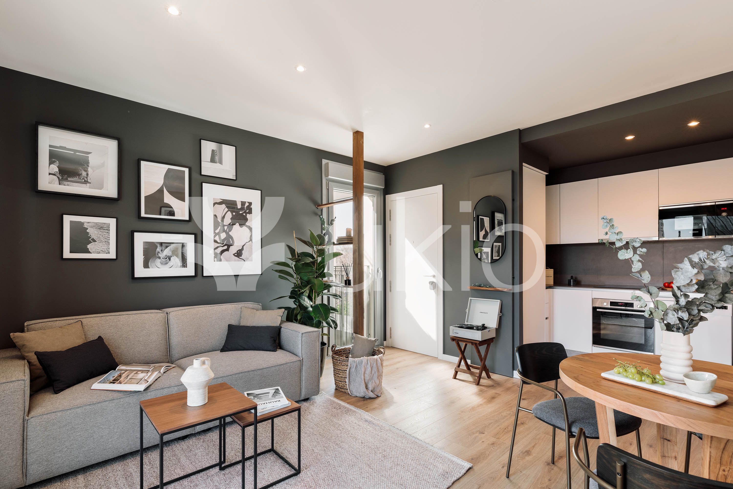 Sala d'estar de Apartament de lloguer en  Barcelona Capital amb Aire condicionat, Calefacció i Moblat