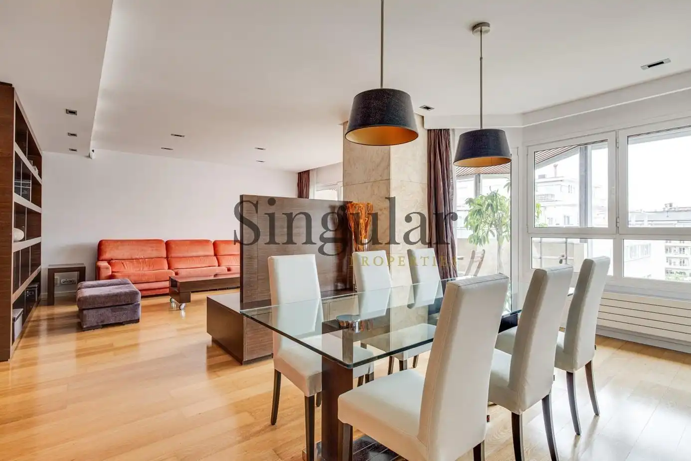 Dining room of Attic for sale in Barcelona  with Heating, Parquet flooring and Terrace