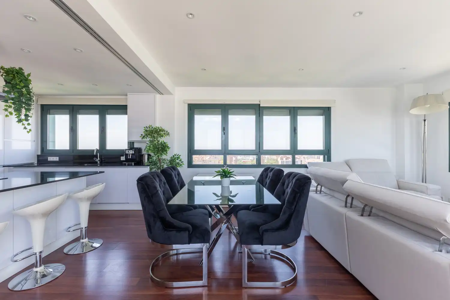 Dining room of Attic for rent in Valencia  with Air Conditioner, Heating and Parquet flooring