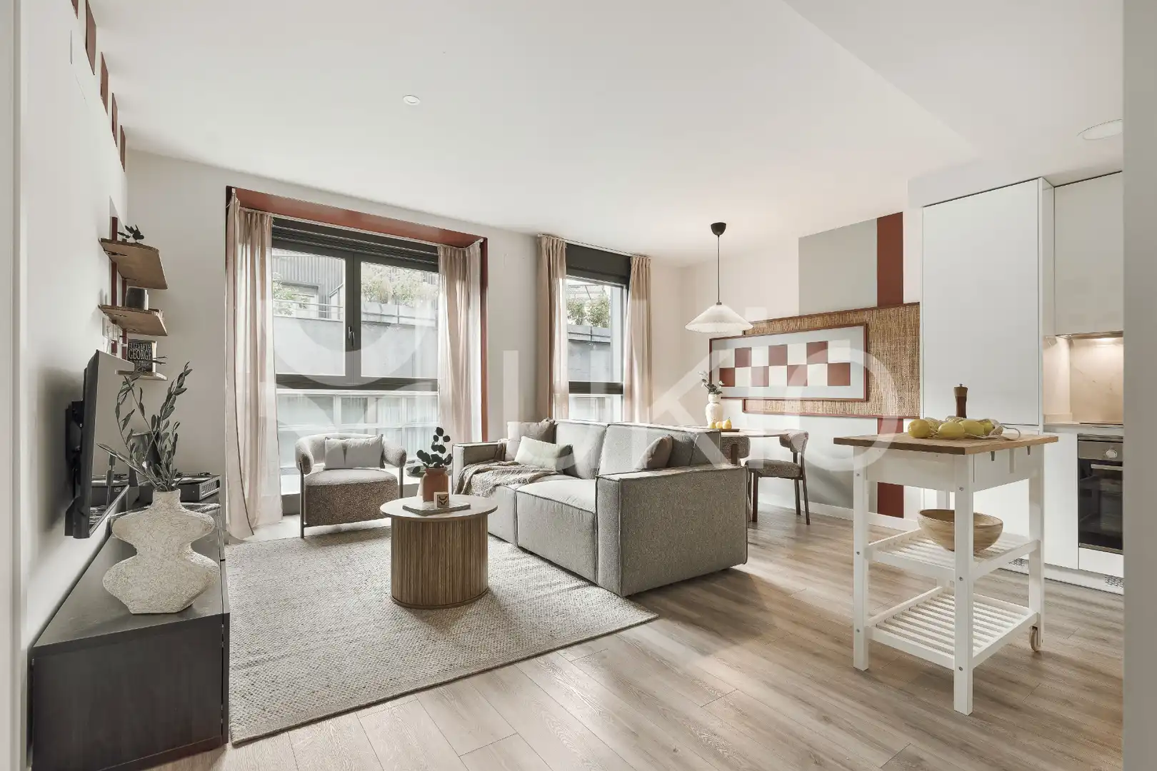 Wohnzimmer von Wohnungen zur Miete in Madrid mit Heizung, Möbliert und Ofen
