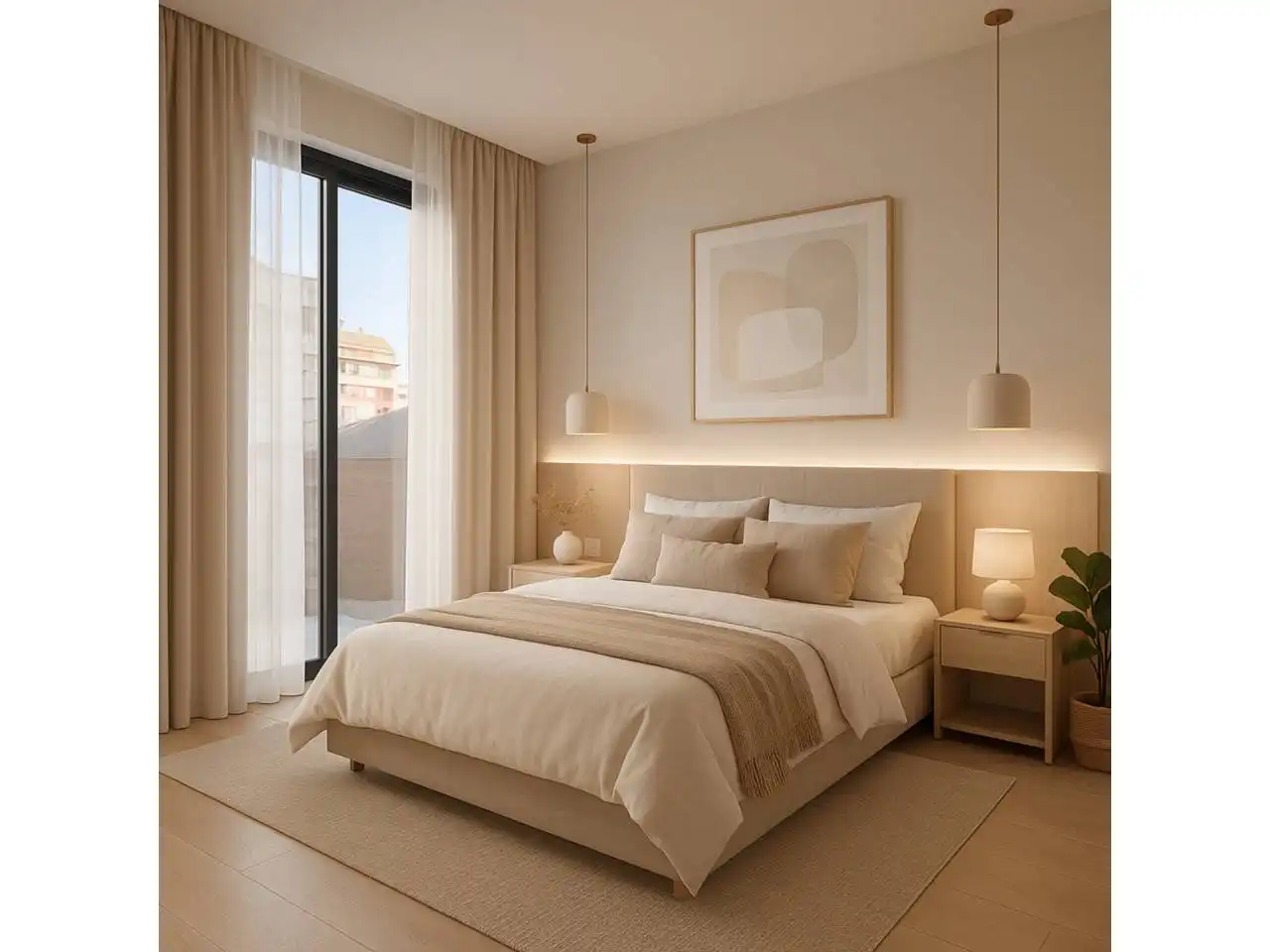 Schlafzimmer von Wohnung zum Verkauf in Granollers mit Klimaanlage, Heizung und Parkett