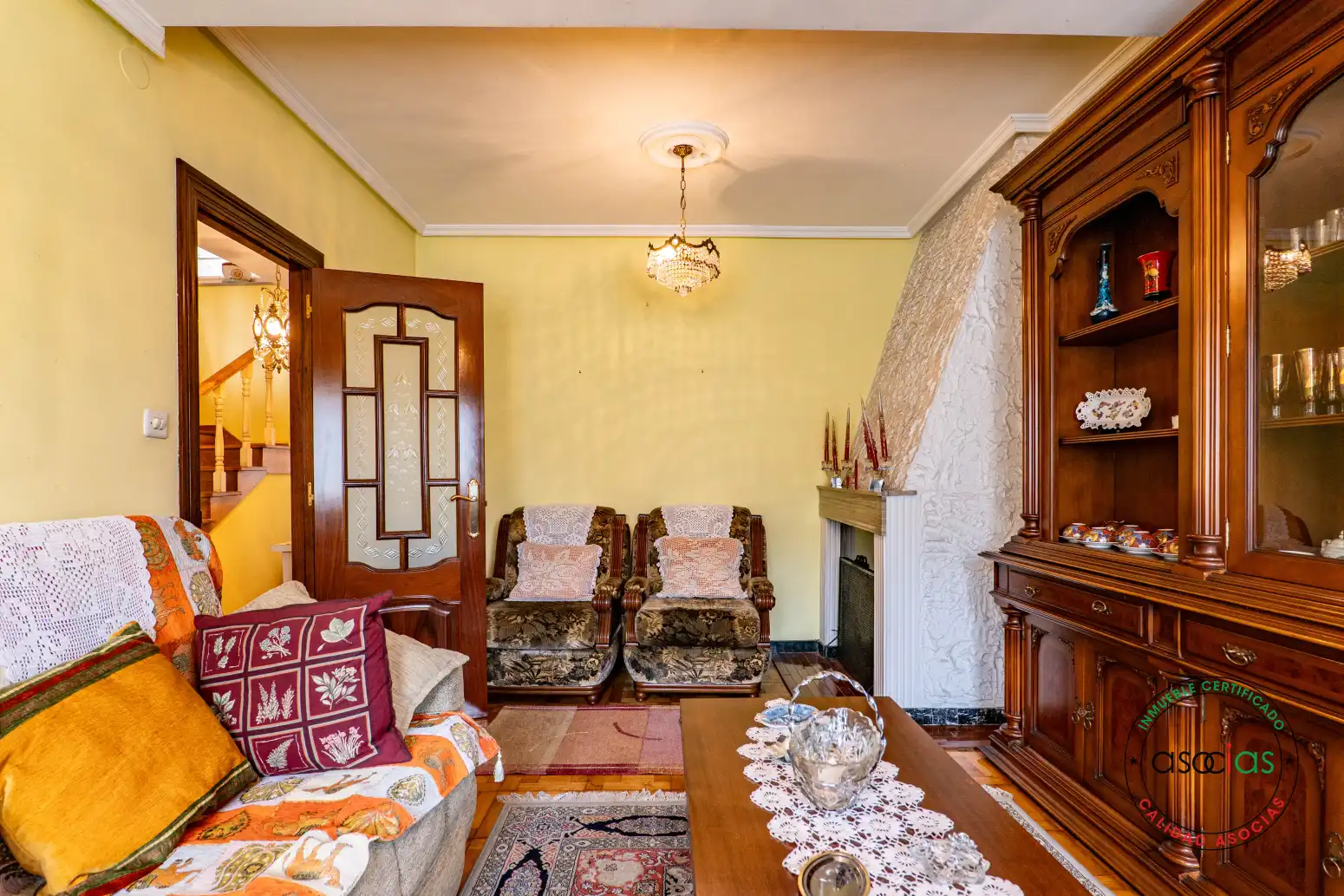 Living room of Houses for sale in Laviana  with Heating, Parquet flooring and Terrace