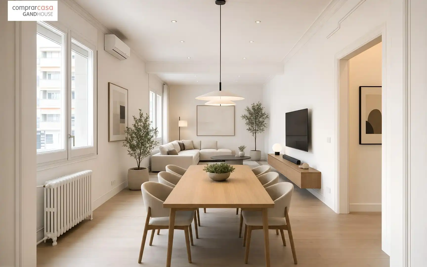Comedor de Piso en venta en Barcelona con Calefacción y Alarma