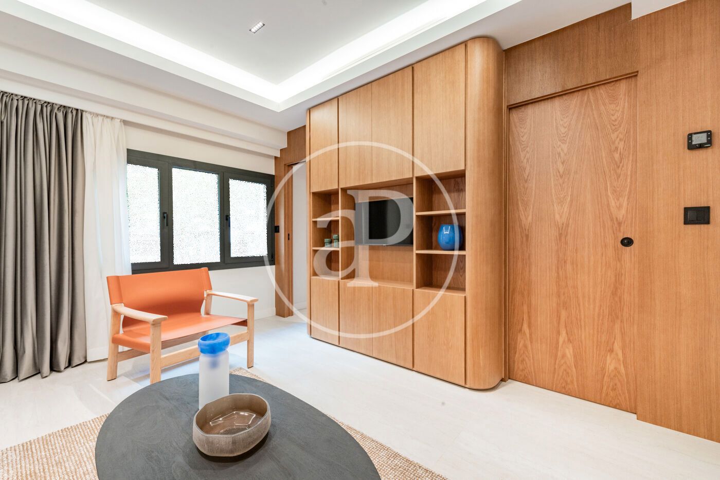 Living room of Flat for sale in  Madrid Capital  with Air Conditioner, Heating and Furnished