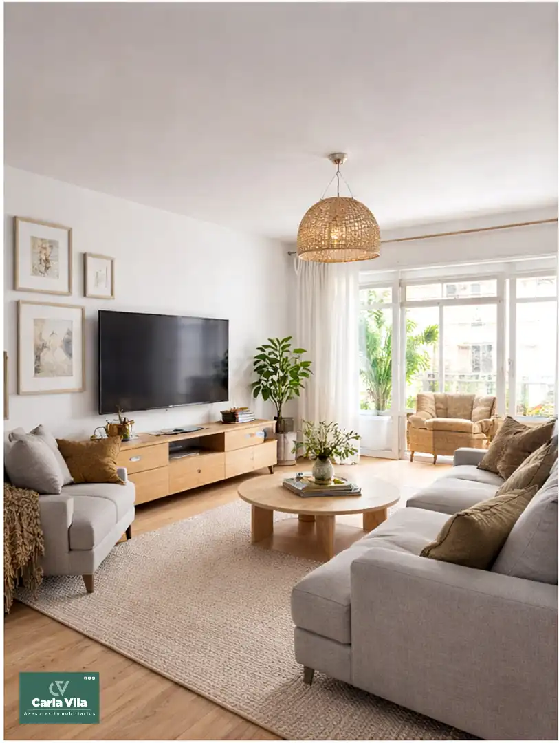Sala de estar de Casa adosada en venta en Lugo con Jardín privado, Terraza y Trastero