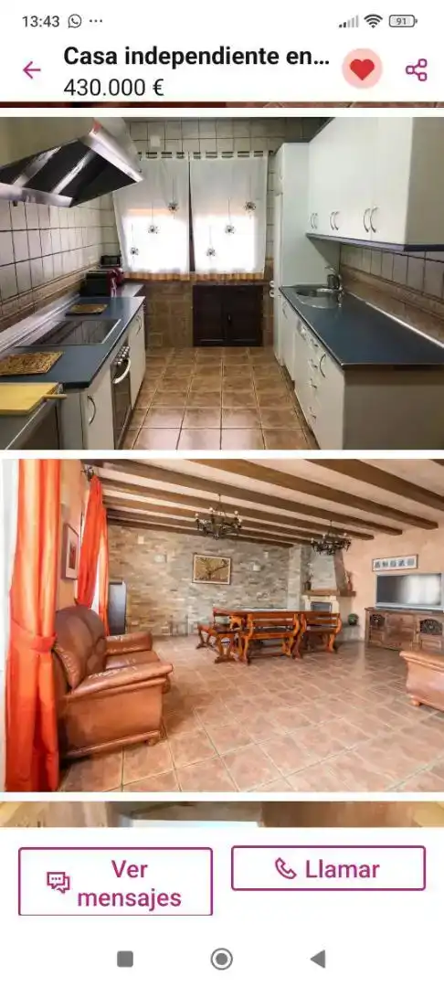 Cocina de Casa o chalet en venta en Cantalojas con Parquet, Amueblado y Horno