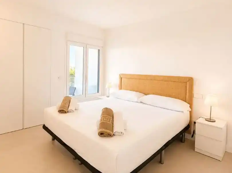 Bedroom of Flat for rent in Pollença  with Air Conditioner, Private garden and Furnished